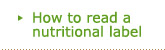nutrition label